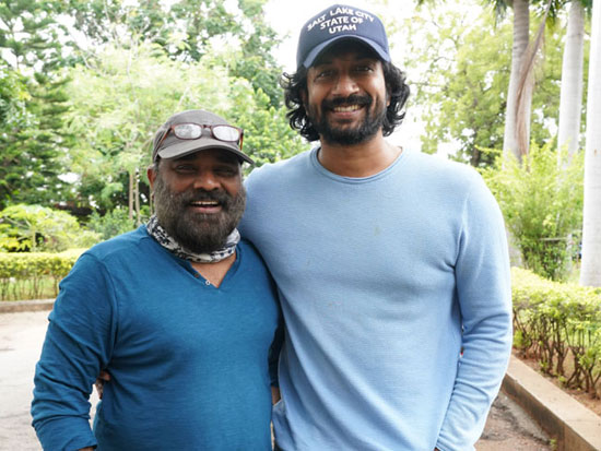 Actor satya Dev with Director Gopiganesh Papped At Dubbing